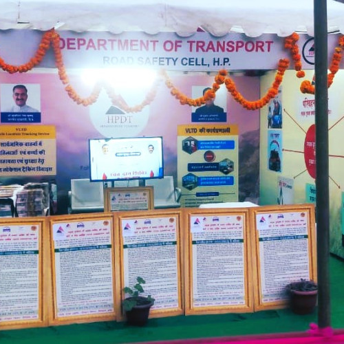 Road Safety exhibition/stall at the International Lavi Fair, 2023.